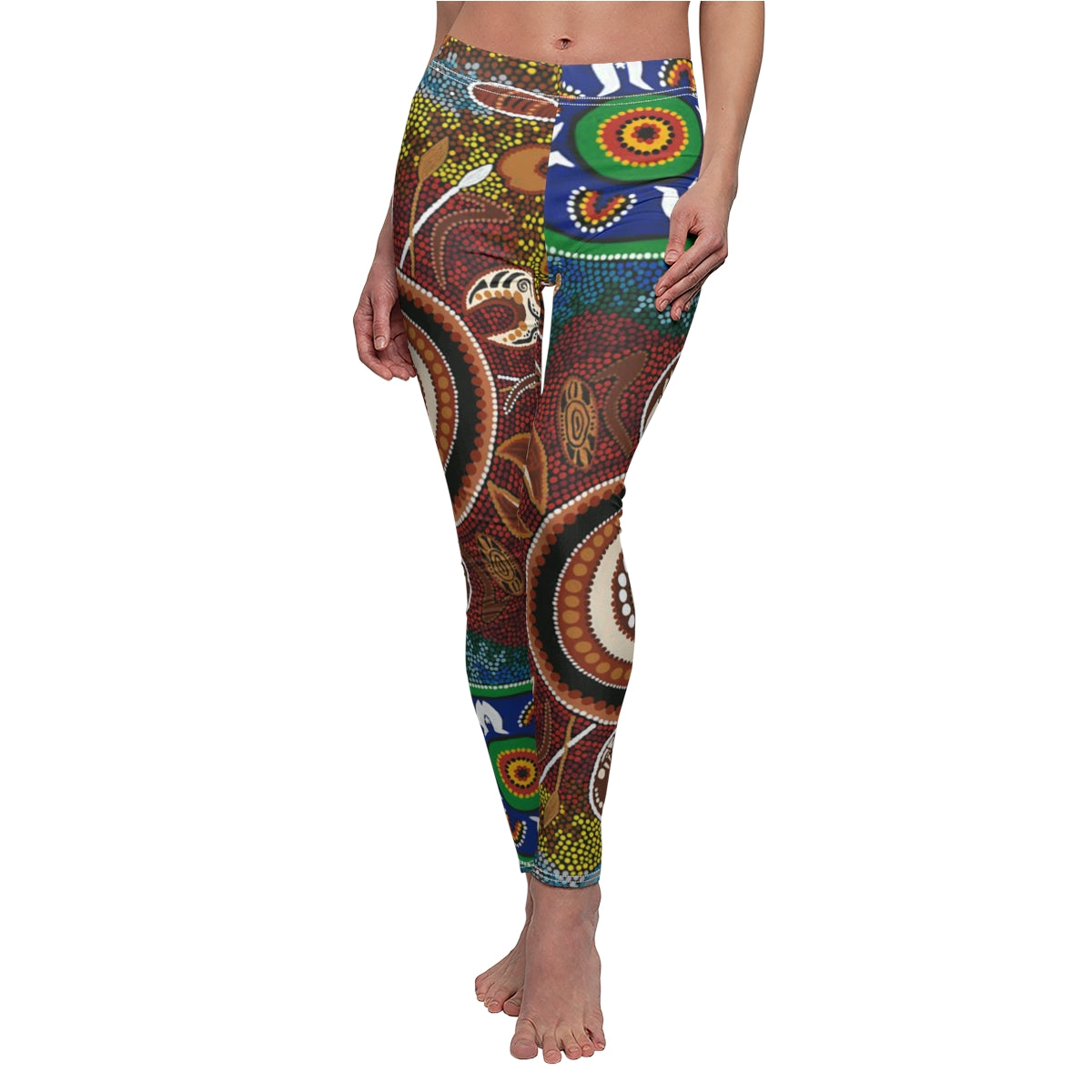 Aboriginal Art Design Print Women's Cut & Sew Casual Leggings – Ngwarle  Untye Art